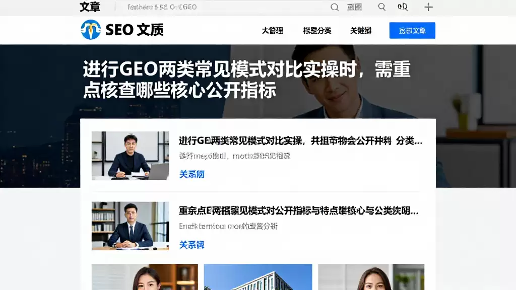 进行GEO两类常见模式对比实操时，需重点核查哪些核心公开指标