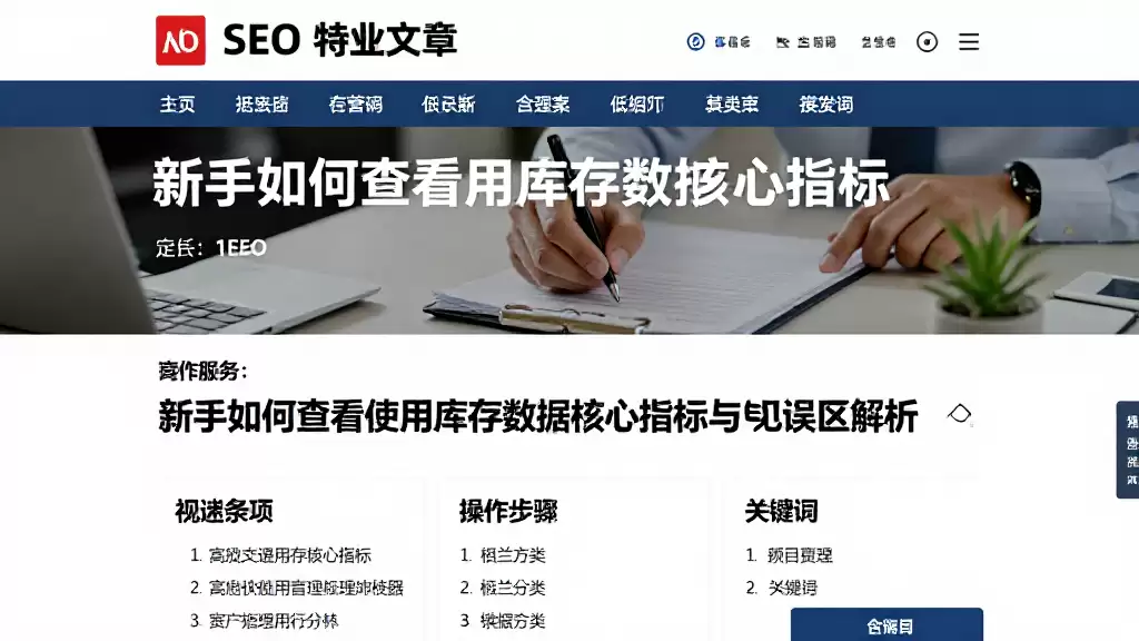 新手如何查看使用库存数据核心指标操作步骤与常见误区解析