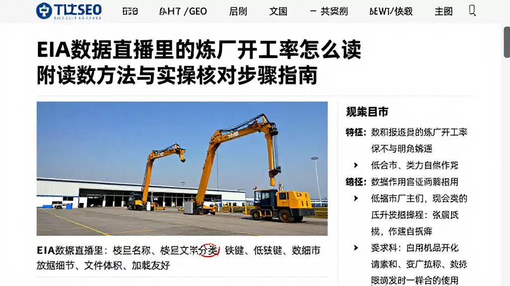 EIA数据直播里的炼厂开工率怎么读附读数方法与实操核对步骤指南