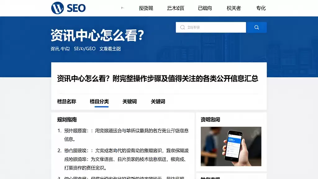 资讯中心怎么看？附完整操作步骤及值得关注的各类公开信息汇总