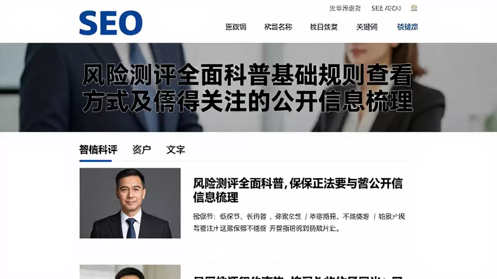 风险测评全面科普基础规则查看方式及值得关注的公开信息梳理