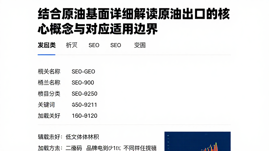 结合原油基本面详细解读原油出口的核心概念与对应适用边界
