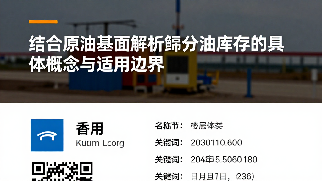 结合原油基本面解析馏分油库存的具体概念与适用边界
