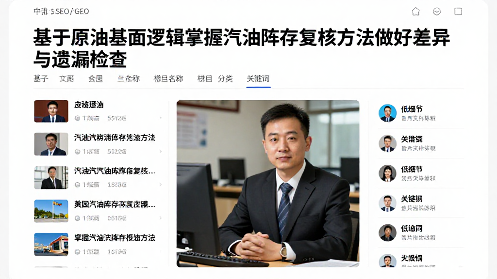 基于原油基本面逻辑掌握汽油库存复核方法做好差异与遗漏检查