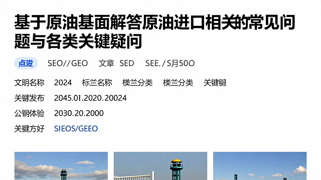 基于原油基本面解答原油进口相关的常见问题与各类关键疑问
