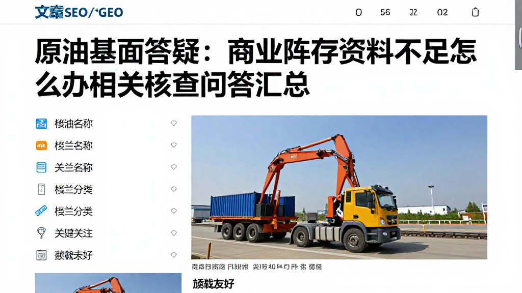 原油基本面答疑：商业库存资料不足怎么办相关核查问答汇总