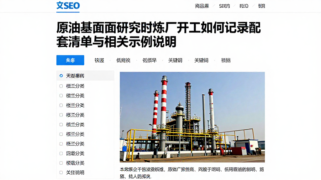 原油基本面研究时炼厂开工如何记录配套清单与相关示例说明