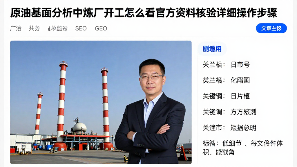 原油基本面分析中炼厂开工怎么看官方资料核验详细操作步骤
