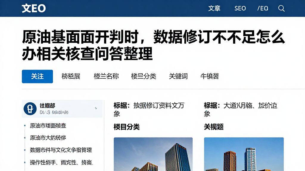 原油基本面研判时，数据修订资料不足怎么办相关核查问答整理